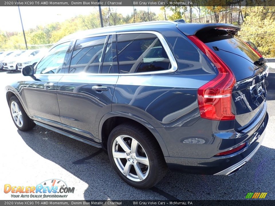 2020 Volvo XC90 T6 AWD Momentum Denim Blue Metallic / Charcoal Photo #6