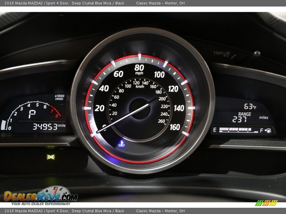 2016 Mazda MAZDA3 i Sport 4 Door Gauges Photo #8