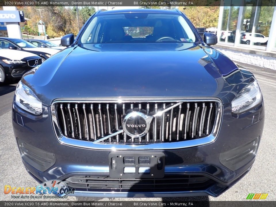 2020 Volvo XC90 T6 AWD Momentum Denim Blue Metallic / Charcoal Photo #9