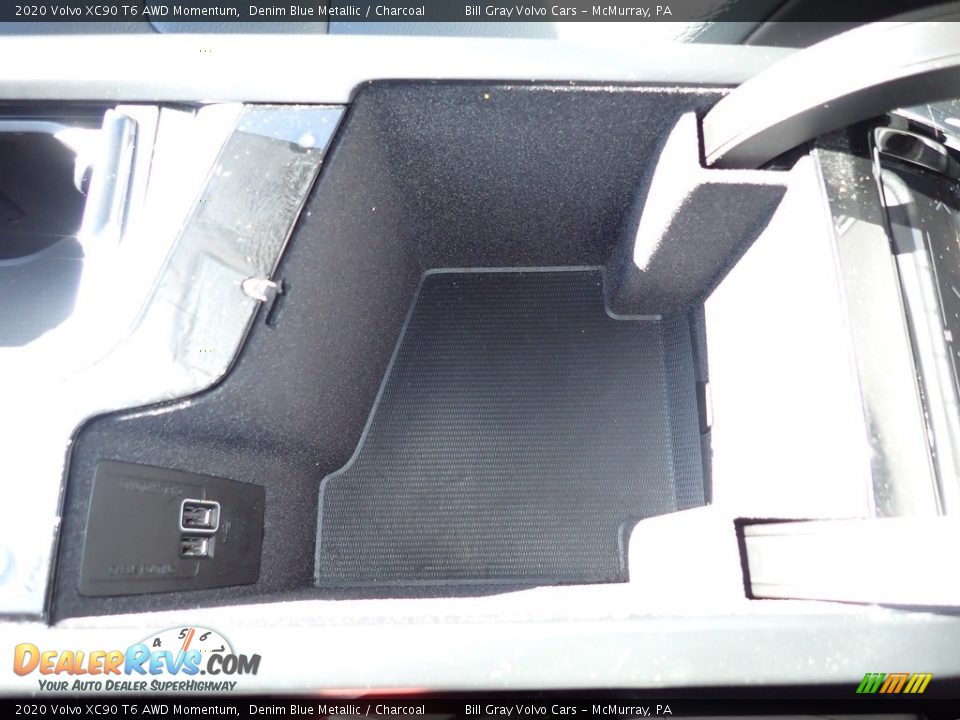 2020 Volvo XC90 T6 AWD Momentum Denim Blue Metallic / Charcoal Photo #21