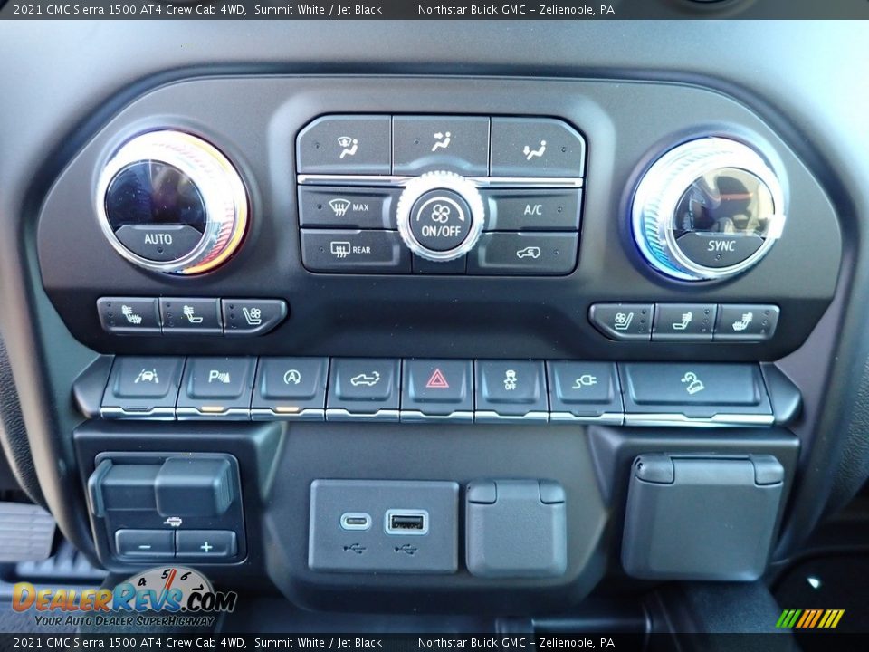 Controls of 2021 GMC Sierra 1500 AT4 Crew Cab 4WD Photo #19