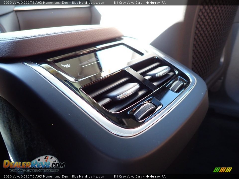 2020 Volvo XC90 T6 AWD Momentum Denim Blue Metallic / Maroon Photo #15