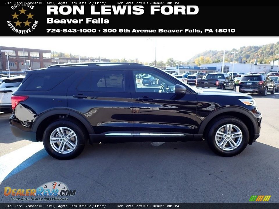 2020 Ford Explorer XLT 4WD Agate Black Metallic / Ebony Photo #1