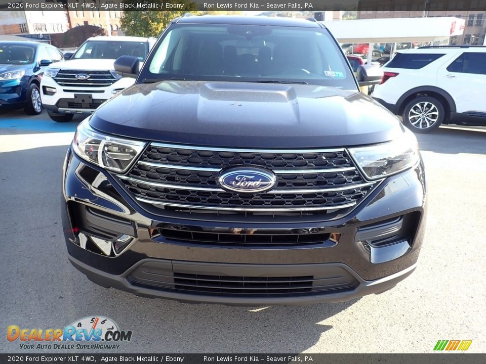 2020 Ford Explorer XLT 4WD Agate Black Metallic / Ebony Photo #4