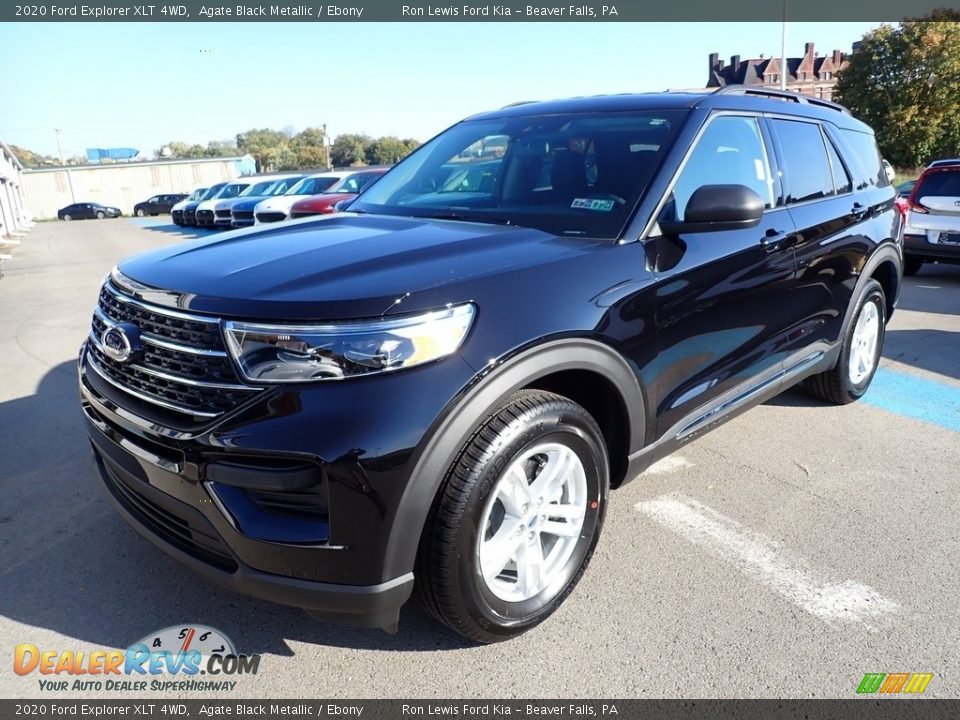 2020 Ford Explorer XLT 4WD Agate Black Metallic / Ebony Photo #5