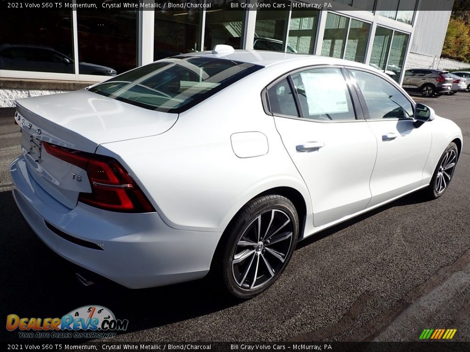 2021 Volvo S60 T5 Momentum Crystal White Metallic / Blond/Charcoal Photo #2