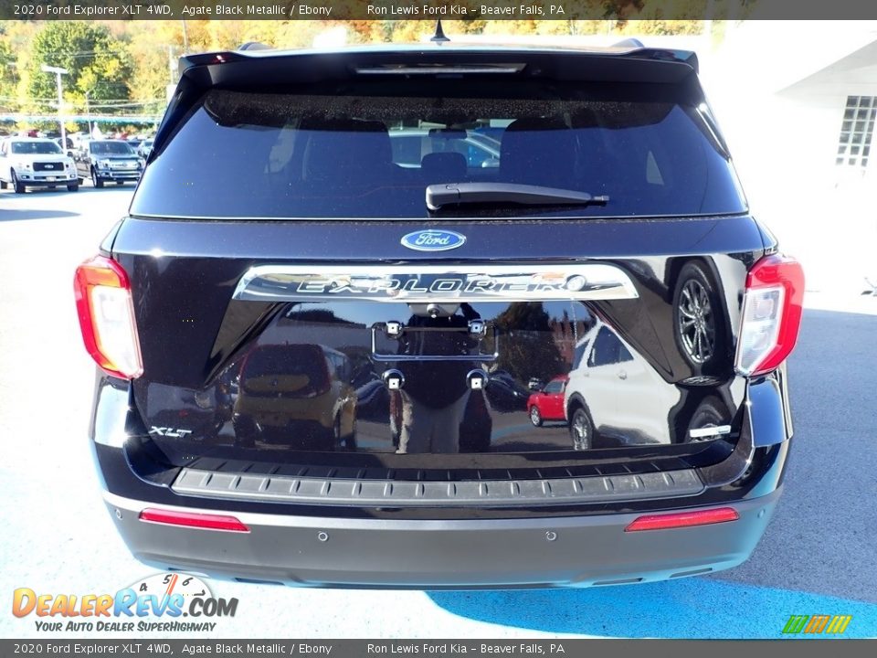 2020 Ford Explorer XLT 4WD Agate Black Metallic / Ebony Photo #8