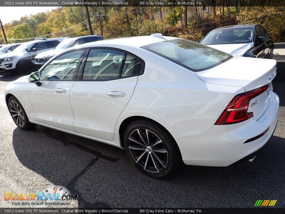 2021 Volvo S60 T5 Momentum Crystal White Metallic / Blond/Charcoal Photo #4