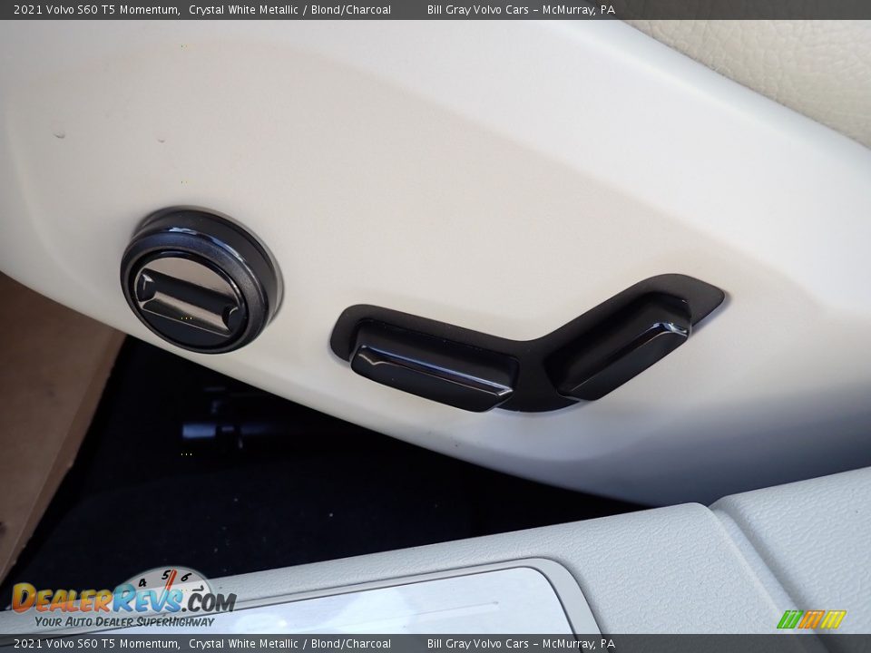 2021 Volvo S60 T5 Momentum Crystal White Metallic / Blond/Charcoal Photo #13