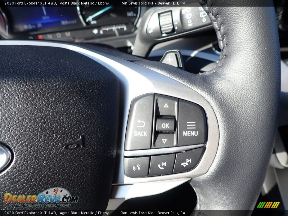 2020 Ford Explorer XLT 4WD Agate Black Metallic / Ebony Photo #19