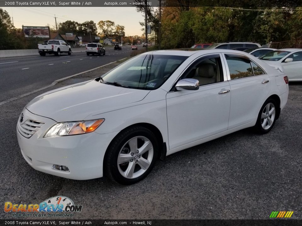 2008 Toyota Camry XLE V6 Super White / Ash Photo #6