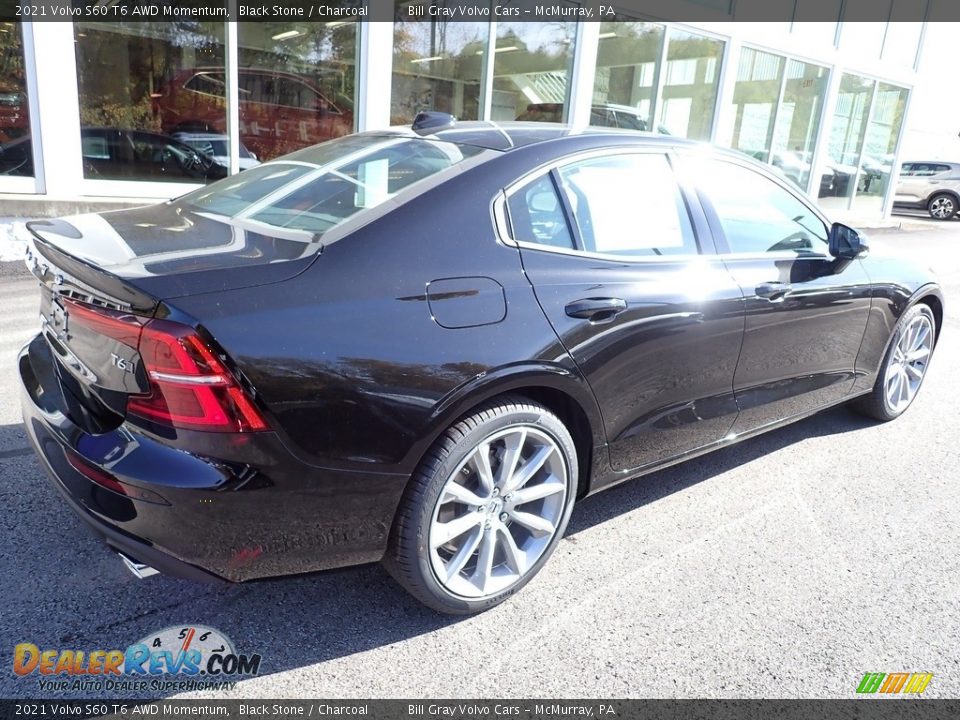 2021 Volvo S60 T6 AWD Momentum Black Stone / Charcoal Photo #2