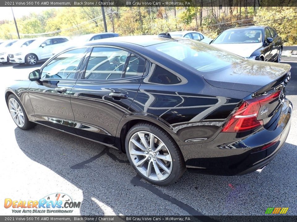 2021 Volvo S60 T6 AWD Momentum Black Stone / Charcoal Photo #4