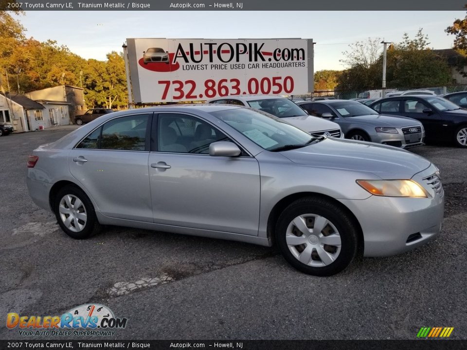 2007 Toyota Camry LE Titanium Metallic / Bisque Photo #2