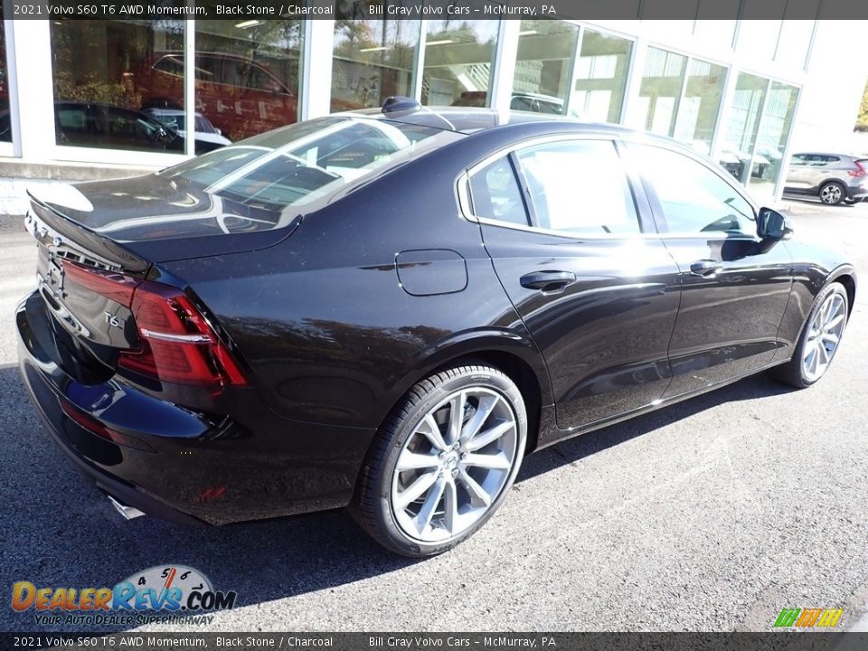 2021 Volvo S60 T6 AWD Momentum Black Stone / Charcoal Photo #2