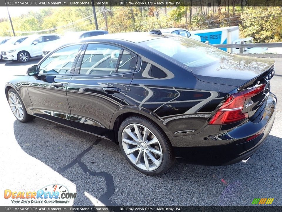 2021 Volvo S60 T6 AWD Momentum Black Stone / Charcoal Photo #4