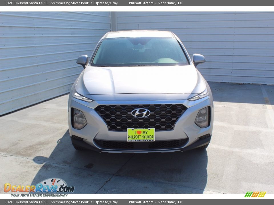 2020 Hyundai Santa Fe SE Shimmering Silver Pearl / Espresso/Gray Photo #3