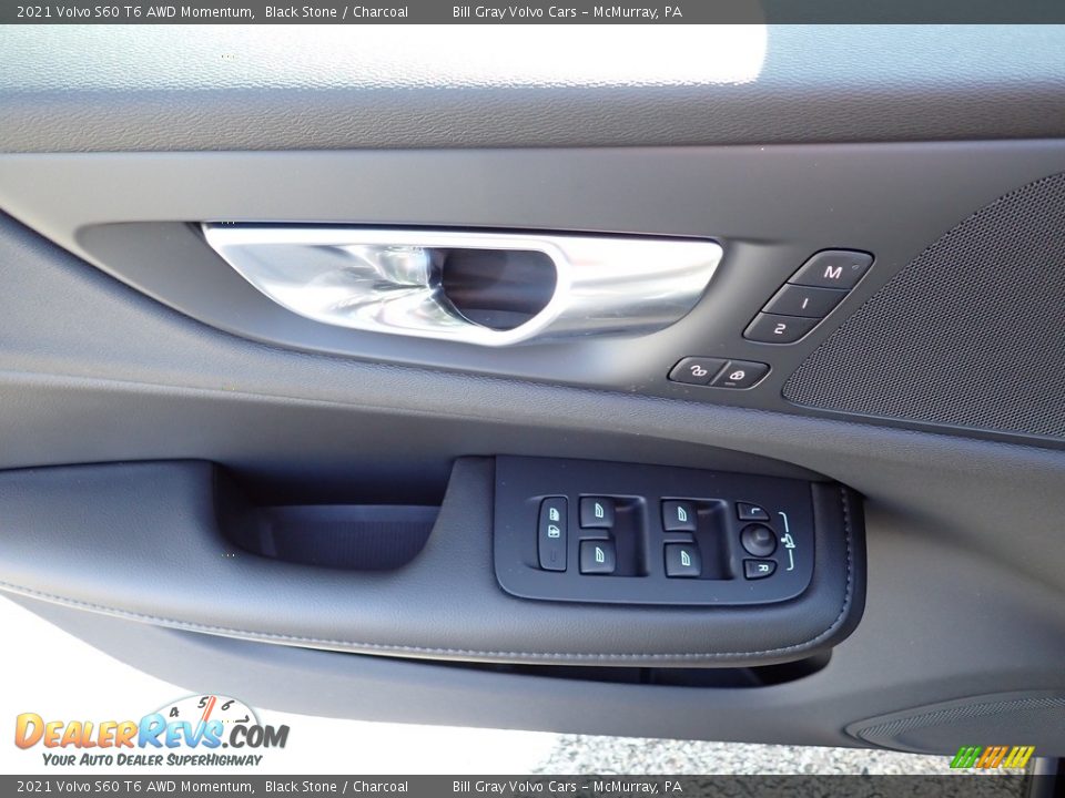 2021 Volvo S60 T6 AWD Momentum Black Stone / Charcoal Photo #10