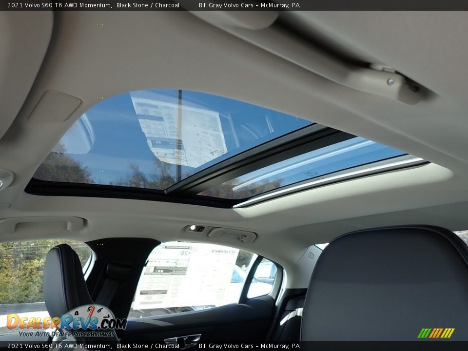 2021 Volvo S60 T6 AWD Momentum Black Stone / Charcoal Photo #12
