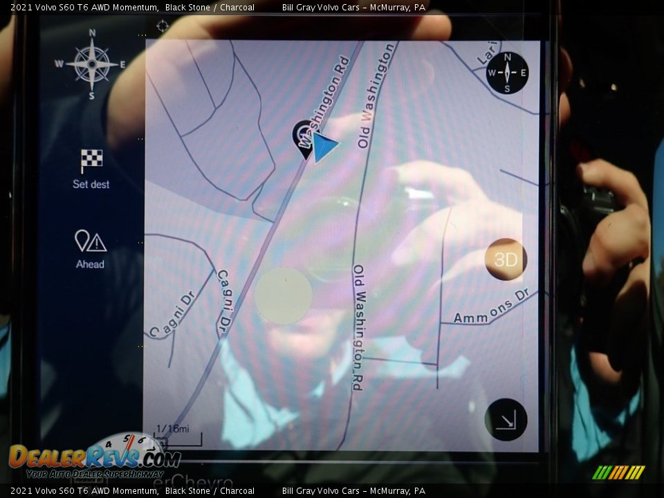 2021 Volvo S60 T6 AWD Momentum Black Stone / Charcoal Photo #13