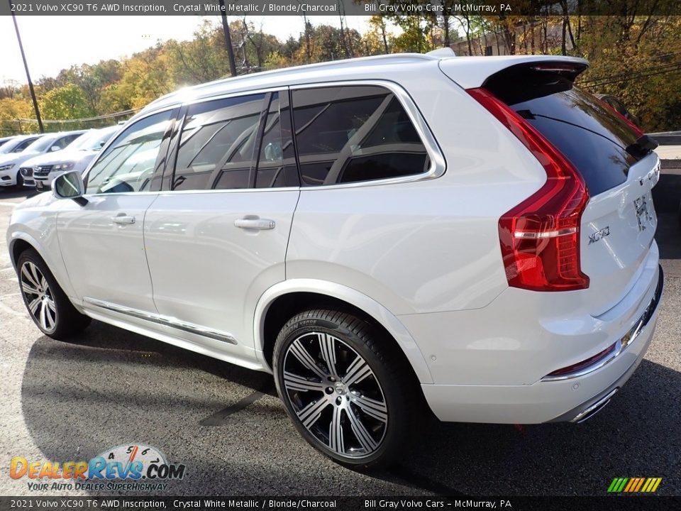 2021 Volvo XC90 T6 AWD Inscription Crystal White Metallic / Blonde/Charcoal Photo #4