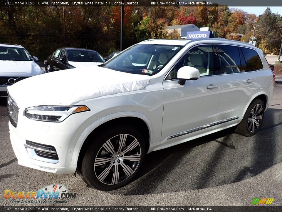 Crystal White Metallic 2021 Volvo XC90 T6 AWD Inscription Photo #5