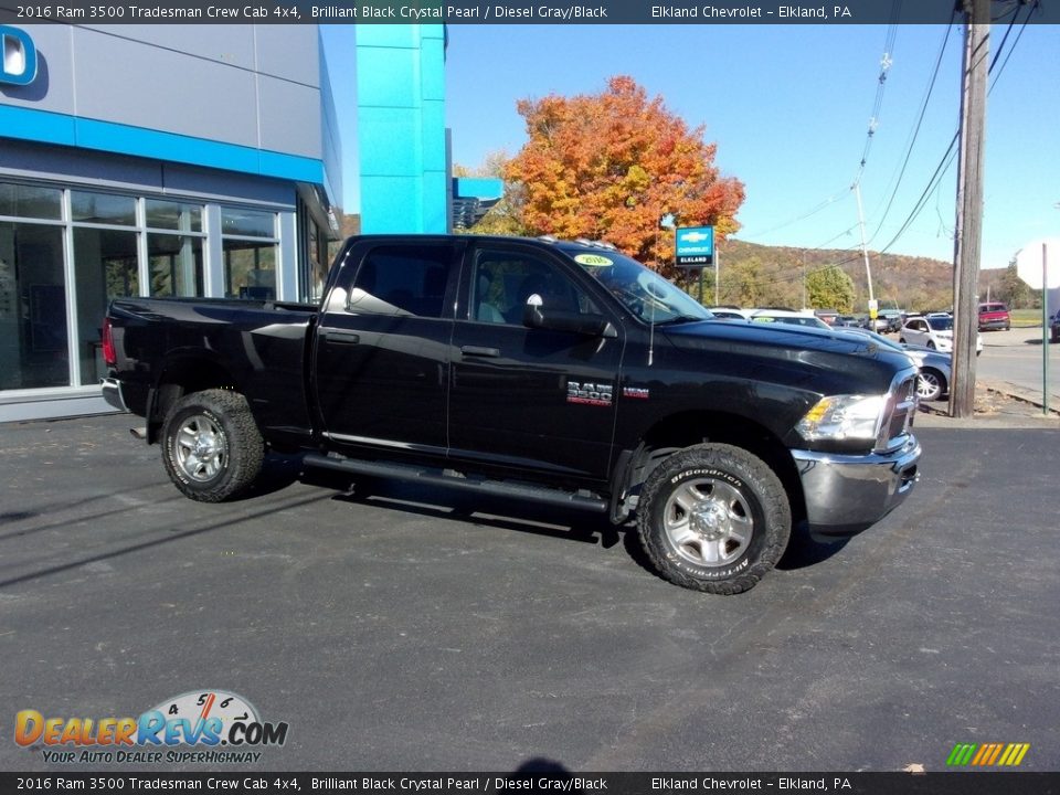 Brilliant Black Crystal Pearl 2016 Ram 3500 Tradesman Crew Cab 4x4 Photo #19