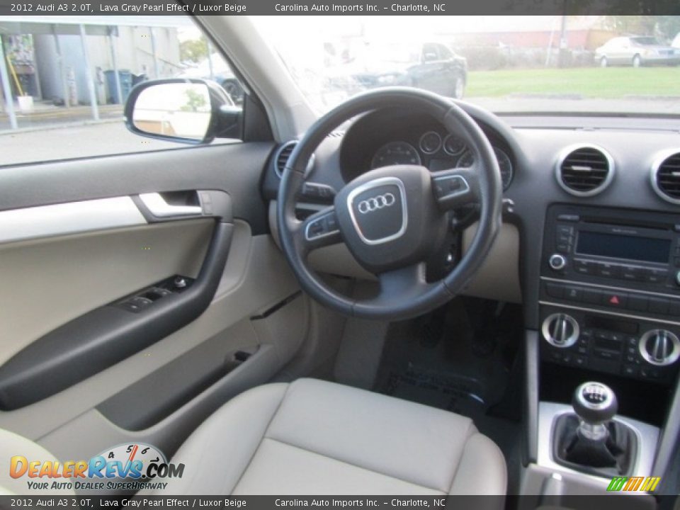 2012 Audi A3 2.0T Lava Gray Pearl Effect / Luxor Beige Photo #12