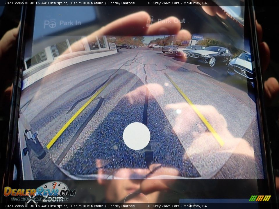 2021 Volvo XC90 T6 AWD Inscription Denim Blue Metallic / Blonde/Charcoal Photo #14