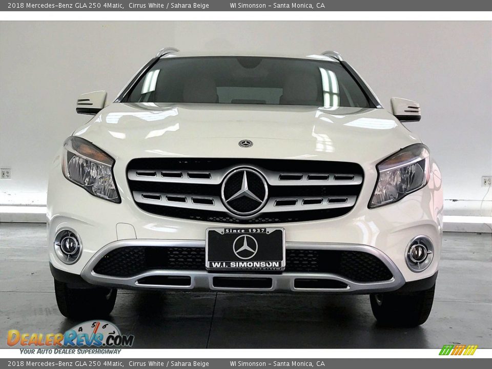 2018 Mercedes-Benz GLA 250 4Matic Cirrus White / Sahara Beige Photo #2