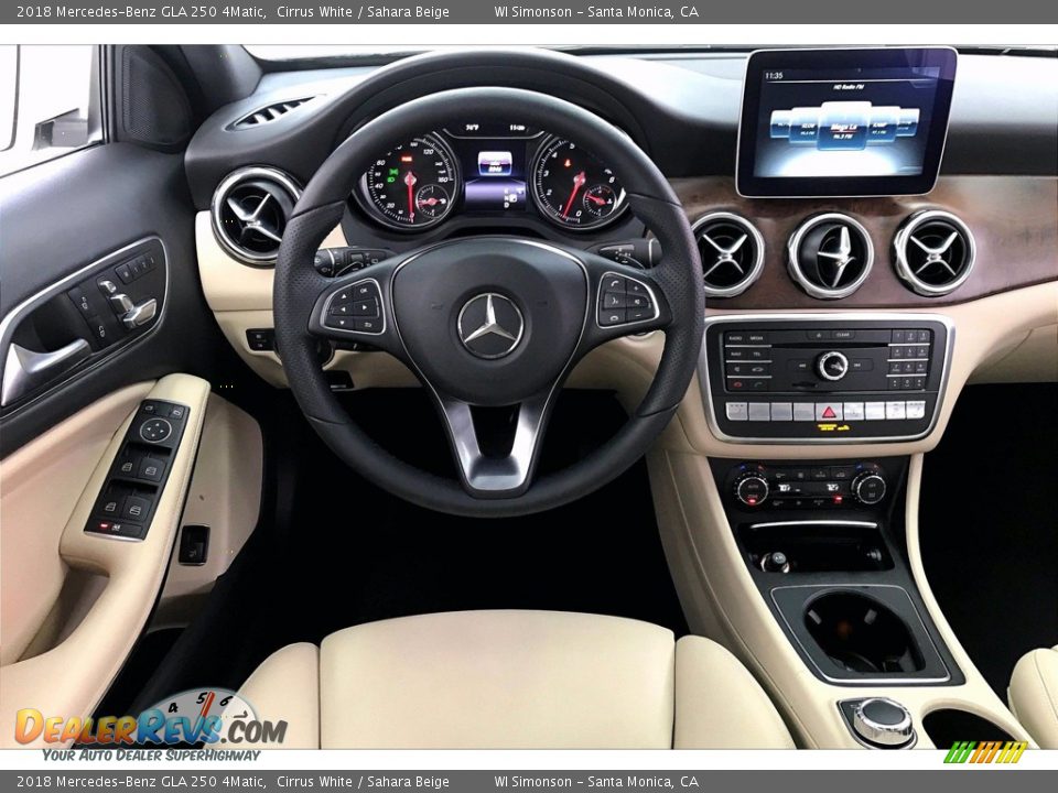 2018 Mercedes-Benz GLA 250 4Matic Cirrus White / Sahara Beige Photo #4