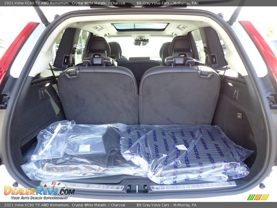 2021 Volvo XC90 T6 AWD Momentum Crystal White Metallic / Charcoal Photo #3