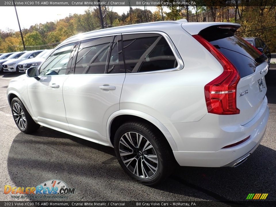 2021 Volvo XC90 T6 AWD Momentum Crystal White Metallic / Charcoal Photo #4