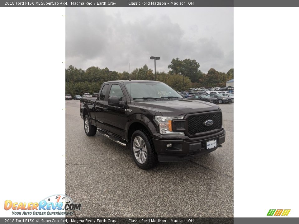 2018 Ford F150 XL SuperCab 4x4 Magma Red / Earth Gray Photo #3