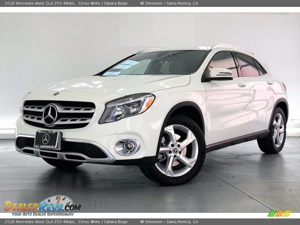 2018 Mercedes-Benz GLA 250 4Matic Cirrus White / Sahara Beige Photo #12