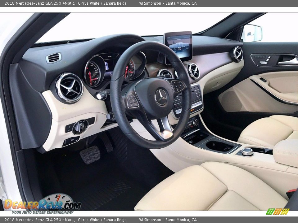 2018 Mercedes-Benz GLA 250 4Matic Cirrus White / Sahara Beige Photo #14