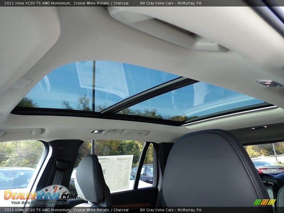 2021 Volvo XC90 T6 AWD Momentum Crystal White Metallic / Charcoal Photo #12