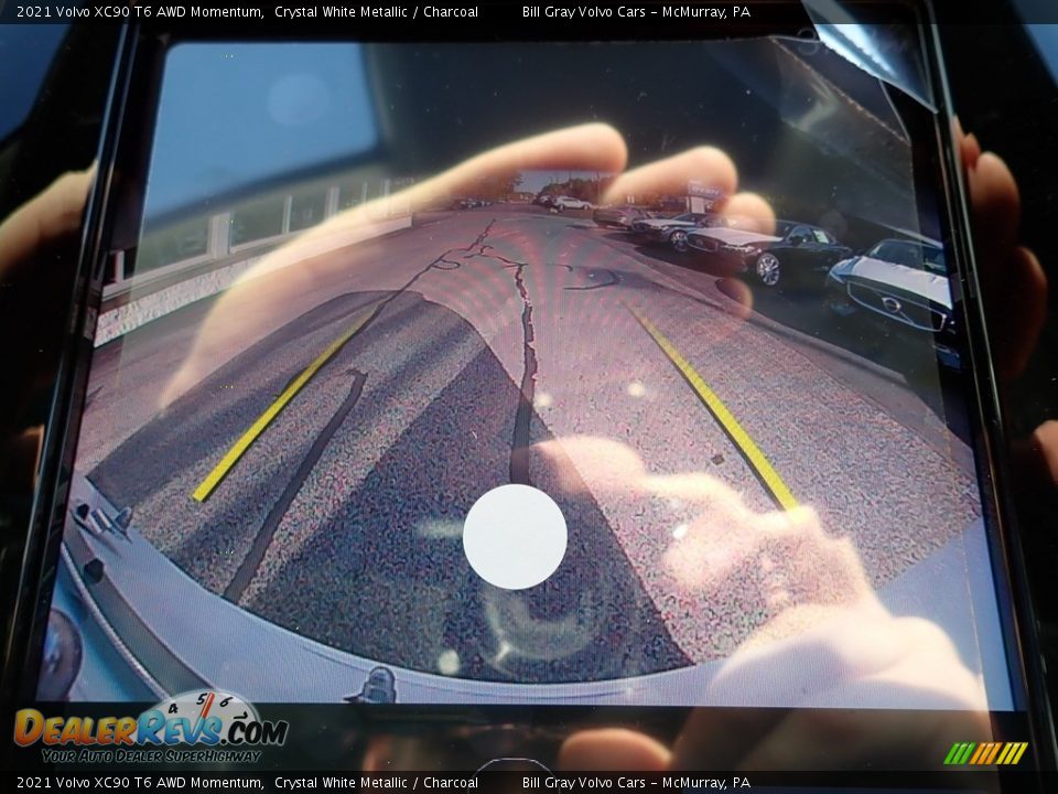 2021 Volvo XC90 T6 AWD Momentum Crystal White Metallic / Charcoal Photo #14