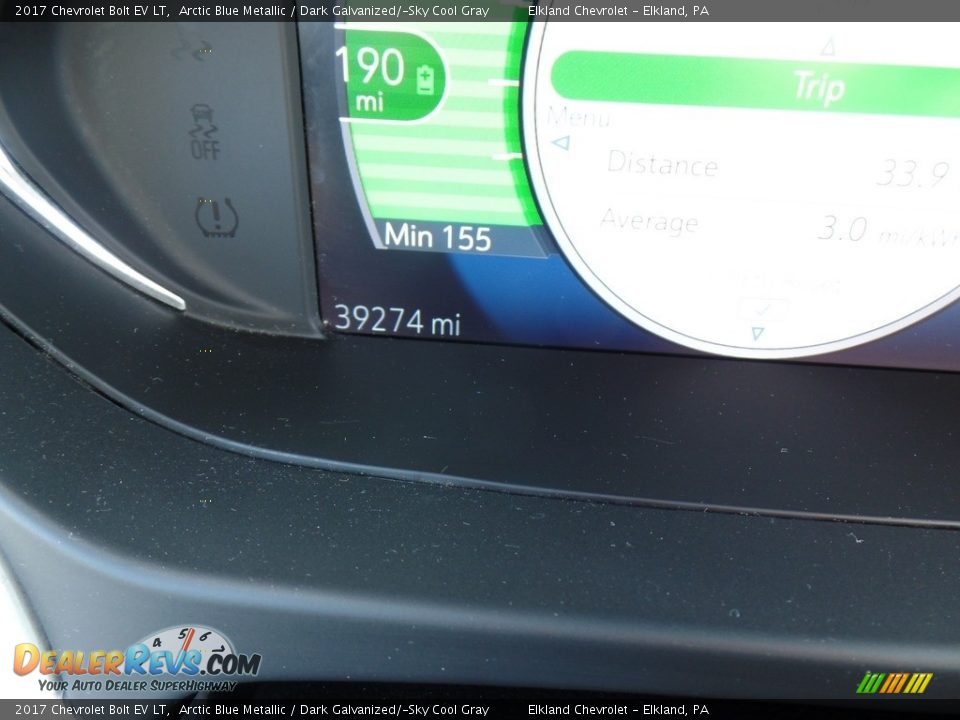 2017 Chevrolet Bolt EV LT Arctic Blue Metallic / Dark Galvanized/­Sky Cool Gray Photo #23