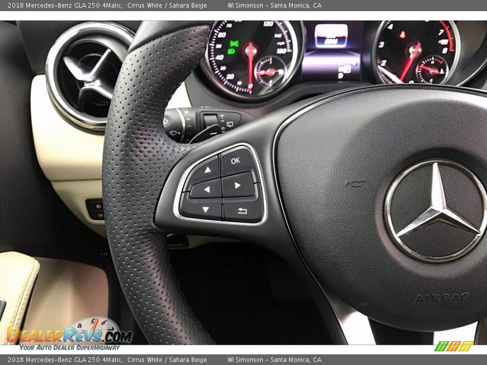 2018 Mercedes-Benz GLA 250 4Matic Cirrus White / Sahara Beige Photo #21