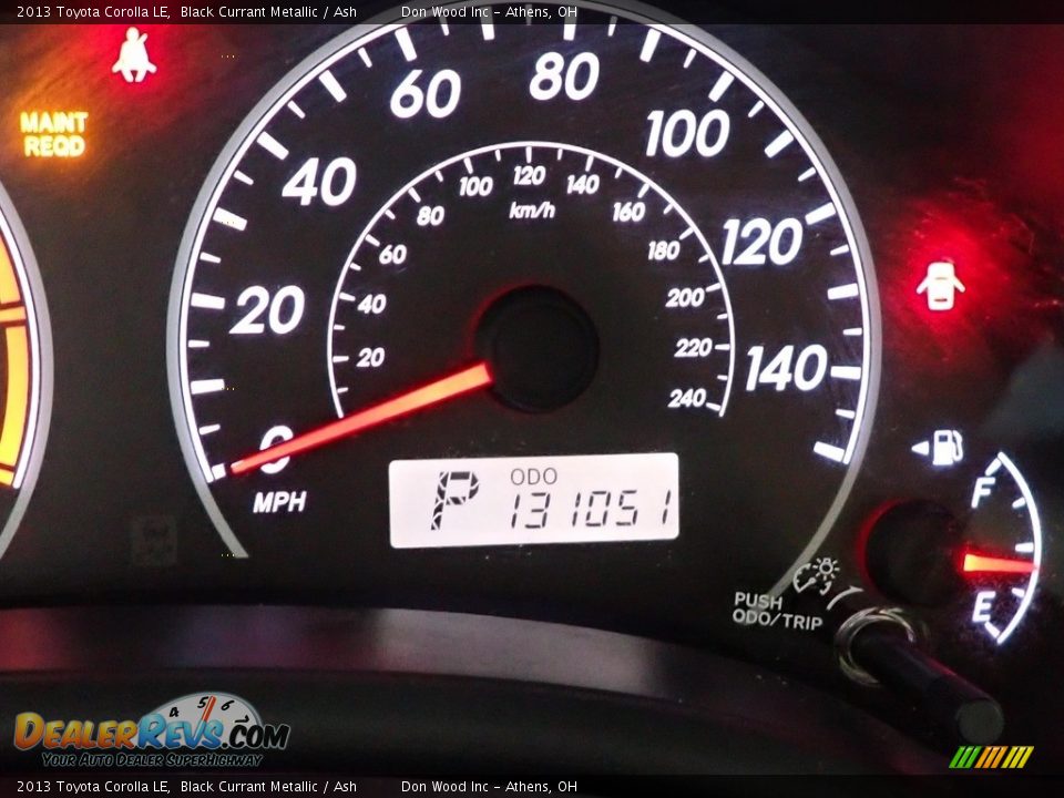 2013 Toyota Corolla LE Black Currant Metallic / Ash Photo #28