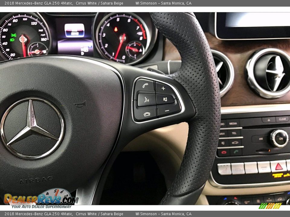 2018 Mercedes-Benz GLA 250 4Matic Cirrus White / Sahara Beige Photo #22