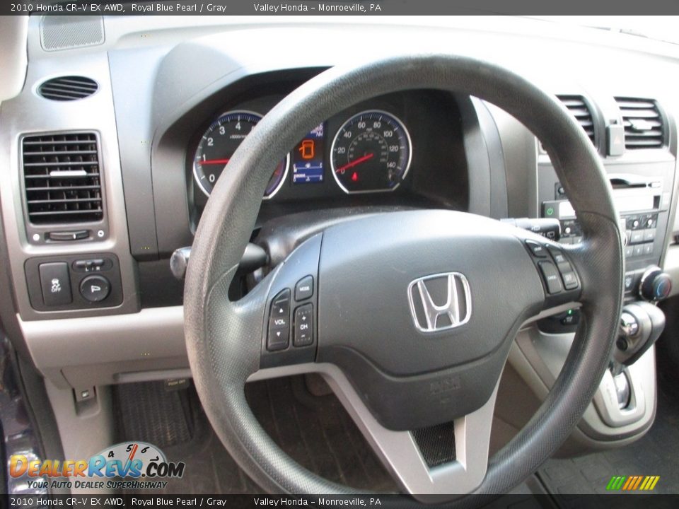 2010 Honda CR-V EX AWD Royal Blue Pearl / Gray Photo #13