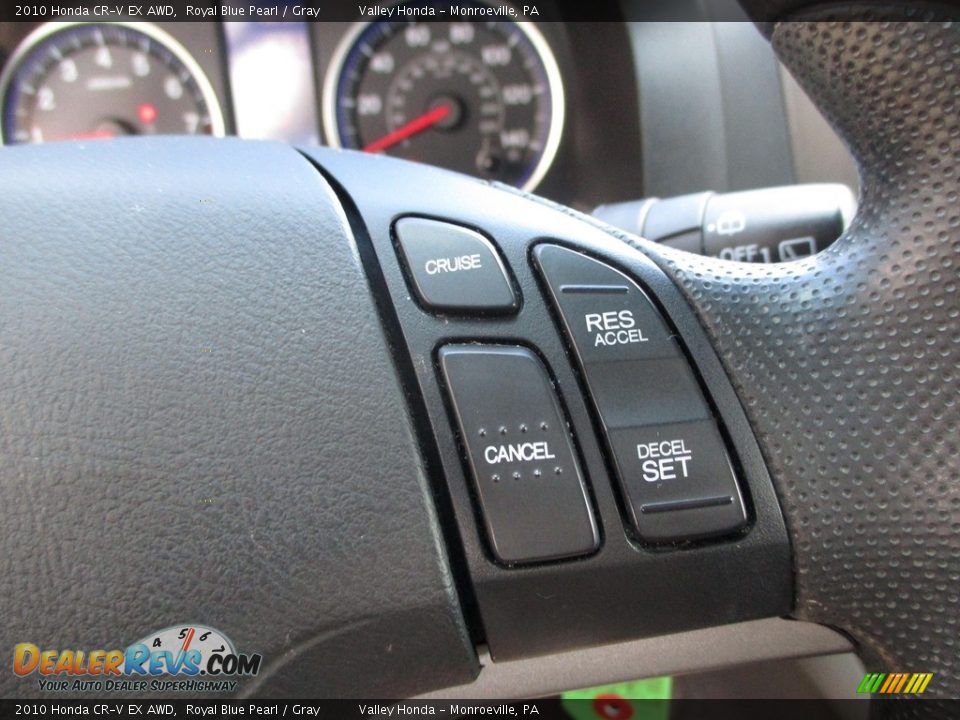 2010 Honda CR-V EX AWD Royal Blue Pearl / Gray Photo #16