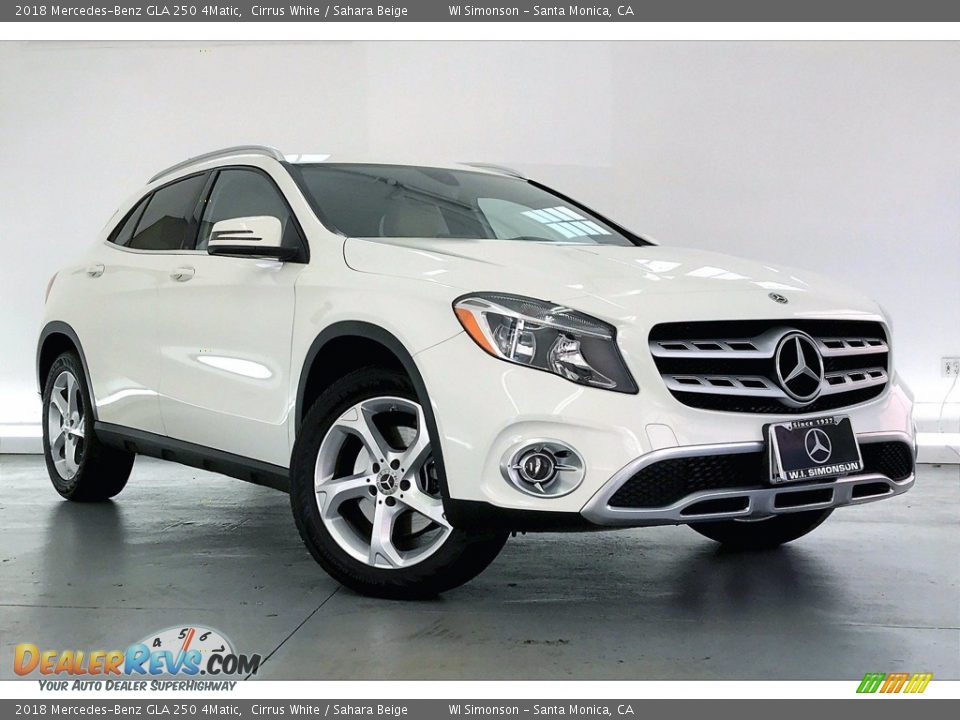 2018 Mercedes-Benz GLA 250 4Matic Cirrus White / Sahara Beige Photo #34