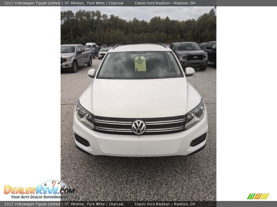 2017 Volkswagen Tiguan Limited 2.0T 4Motion Pure White / Charcoal Photo #2