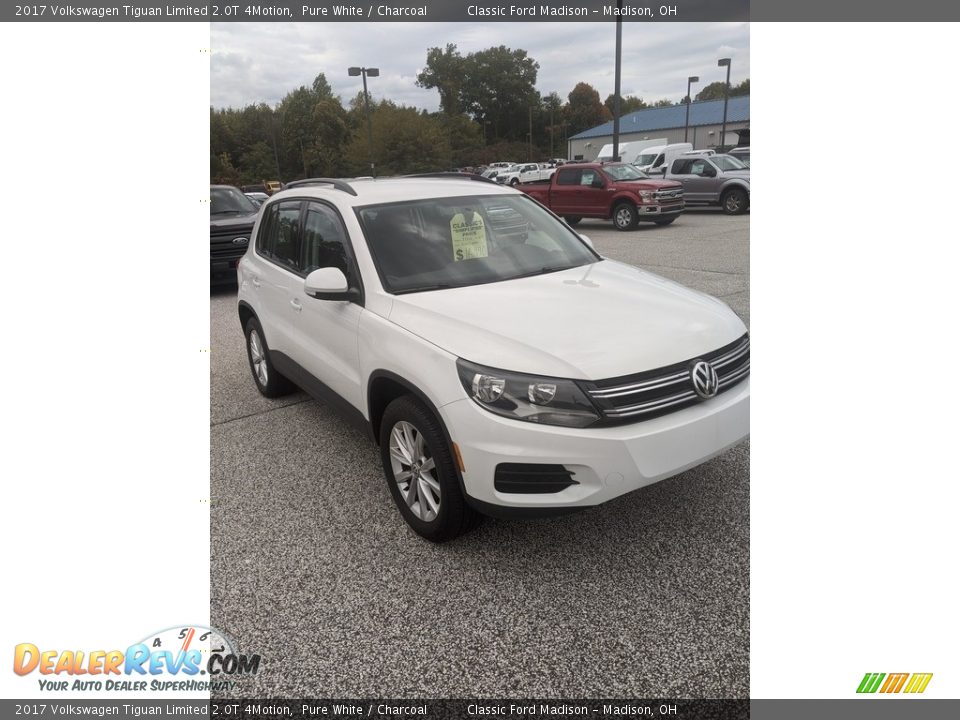 2017 Volkswagen Tiguan Limited 2.0T 4Motion Pure White / Charcoal Photo #3