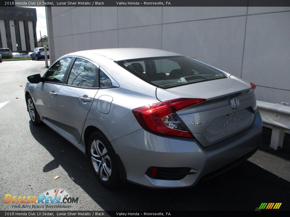 2018 Honda Civic LX Sedan Lunar Silver Metallic / Black Photo #3