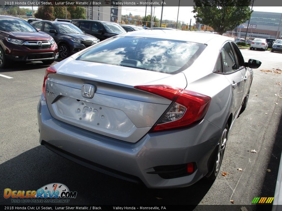 2018 Honda Civic LX Sedan Lunar Silver Metallic / Black Photo #4