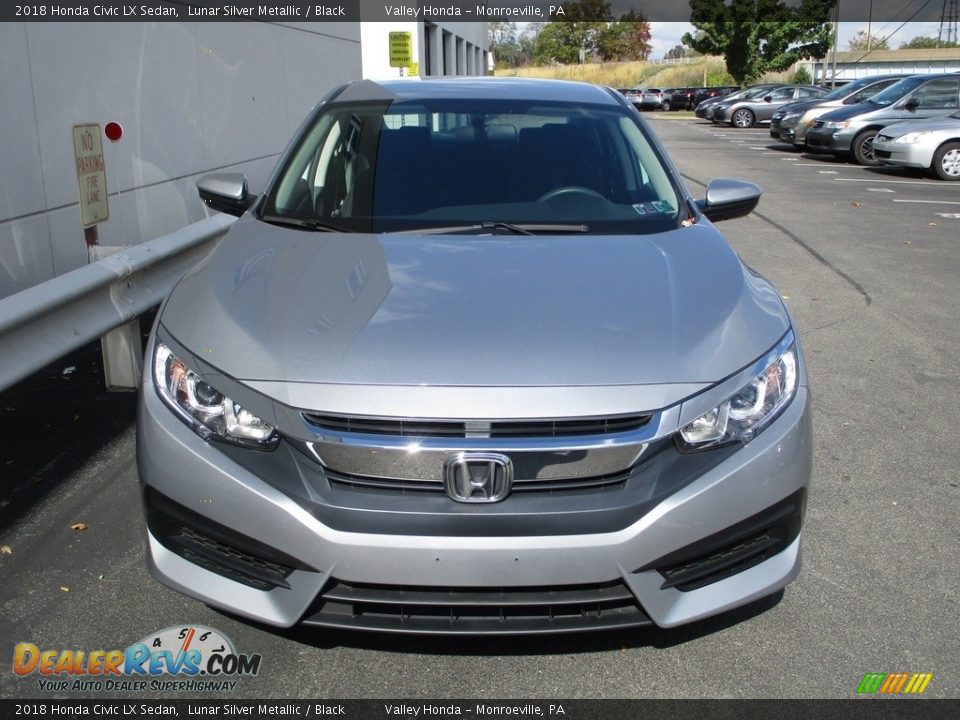 2018 Honda Civic LX Sedan Lunar Silver Metallic / Black Photo #7